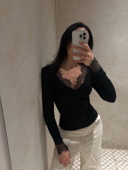 Кофточки з мереживом лонг с кружевом