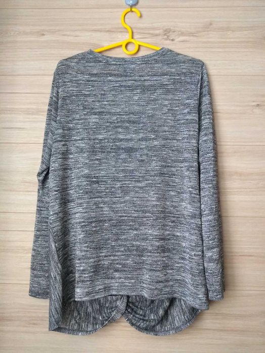 Szara bluzka tunika New Look Ozdobny przeplot z przodu duży rozmiar 48/4XL/20  (3)