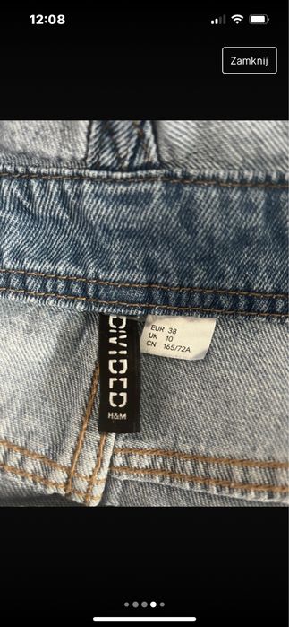 spódniczka ogrodniczka h&m r.M