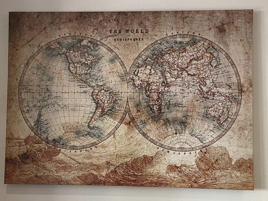 Printed World Map64740138397314120