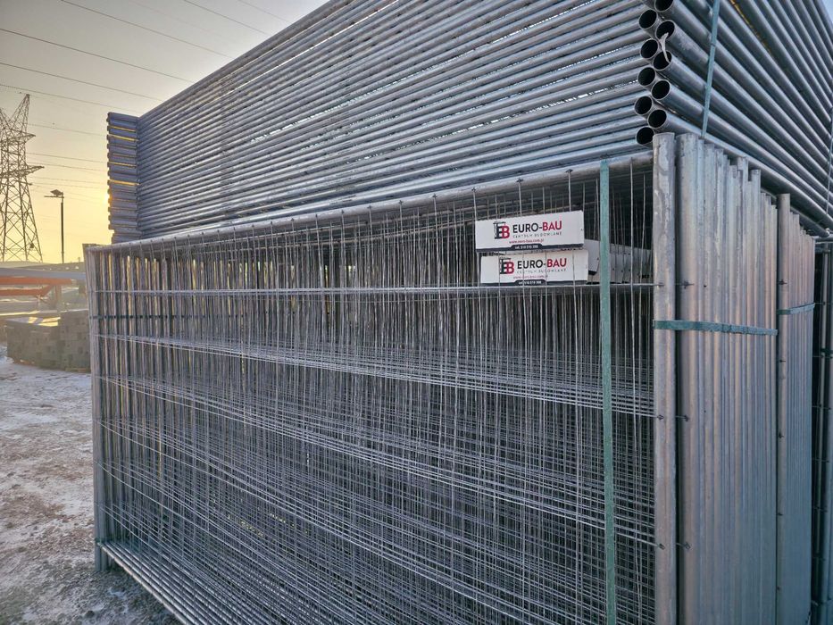Ogrodzenie Panel prosty Płot 3,5x2 ZESTAW 140mb tymczasowy stopa beton