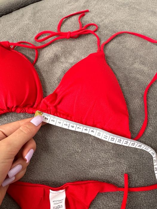 Nowe czerwone bikini stringi strój kąpielowy