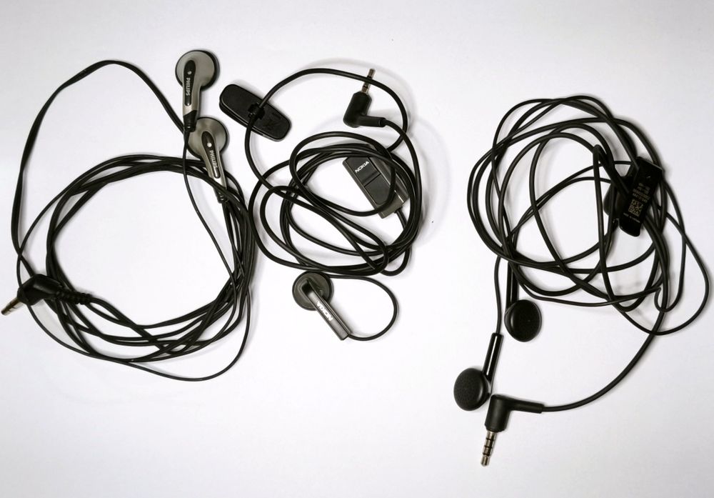 Zestaw słuchawek retro NOKIA (HS-40, WH-102) + PHILIPS | Vintage