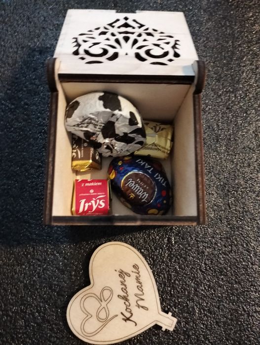 Dzień Matki pudełko pudełeczko sklejka vintage retro