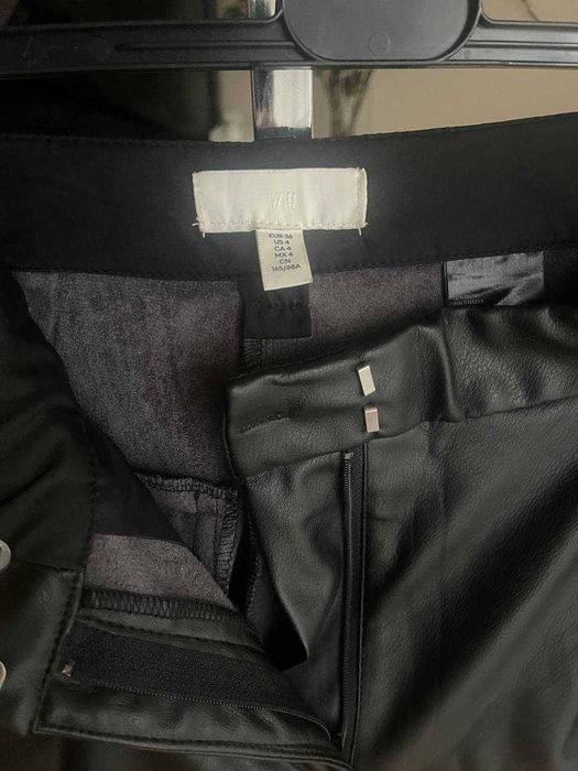 Кожаные брюки палаццо H&M