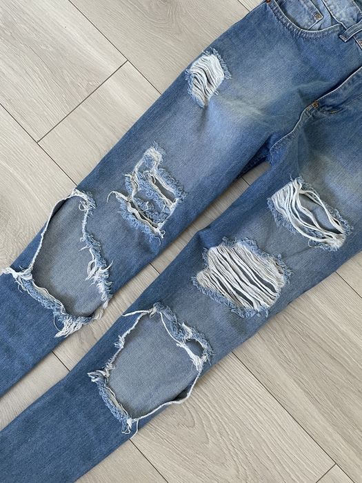Джинсы мом рваные Topshop