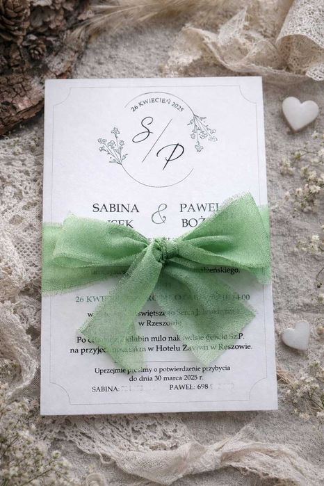 zaproszenie na ślub rustykalne