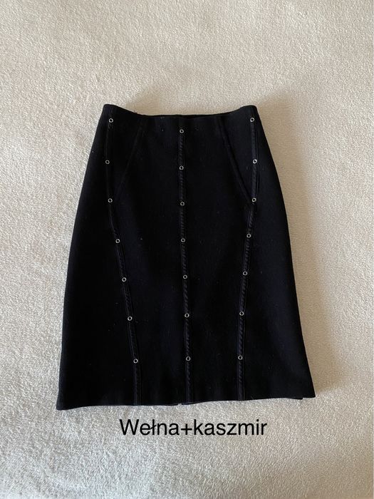 Marc Cain spodnica welniana kaszmir welna 100% elegancka olowkowa