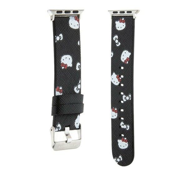 Pasek Hello Kitty Heads i Bows Pattern na Apple Watch 38/40/41mm - czarny