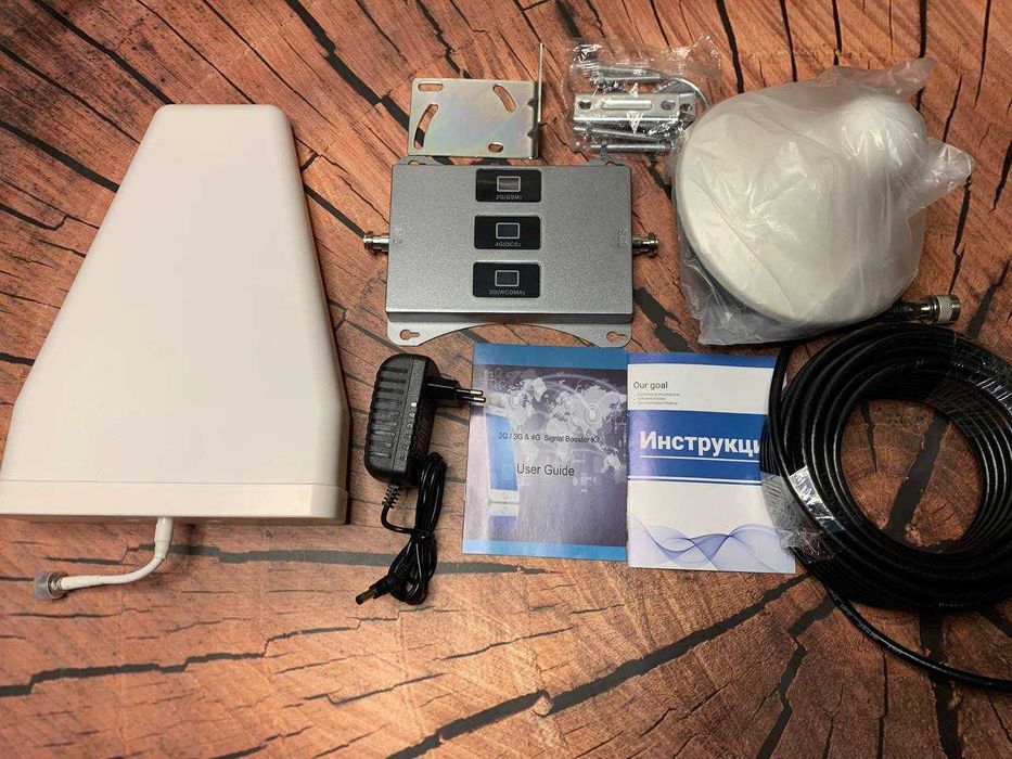 GSM репитер 3 диапазона 900 1800 2100, усилитель связи 3G 4G LTE