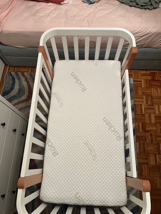 Łóżeczko Veres Monaco białe / 80x60 cm / 120x60cm