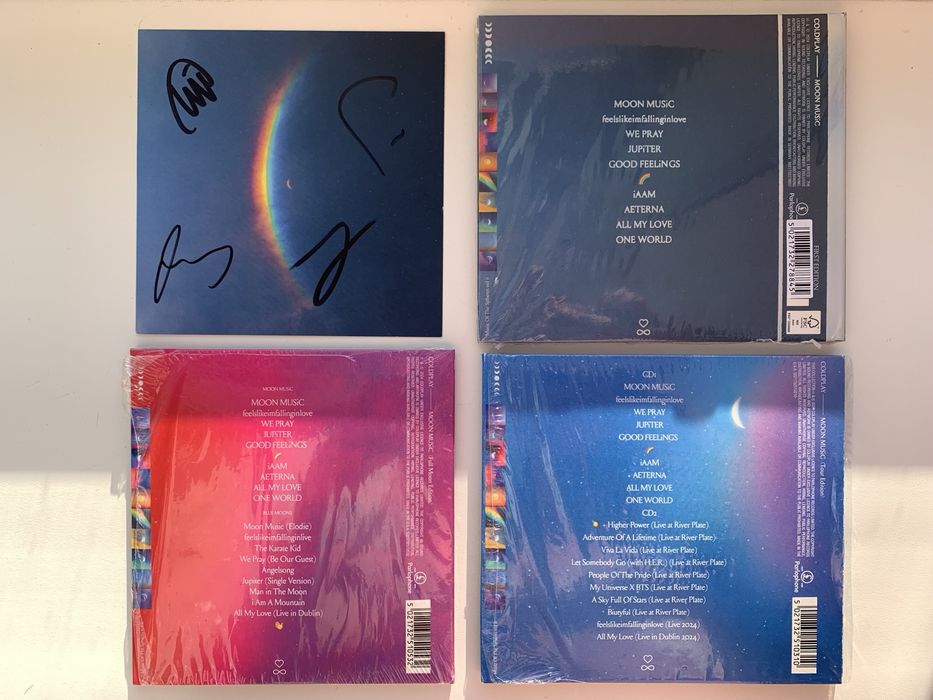 Нові CD диски Coldplay Moon Music of the spheres з автографом signed