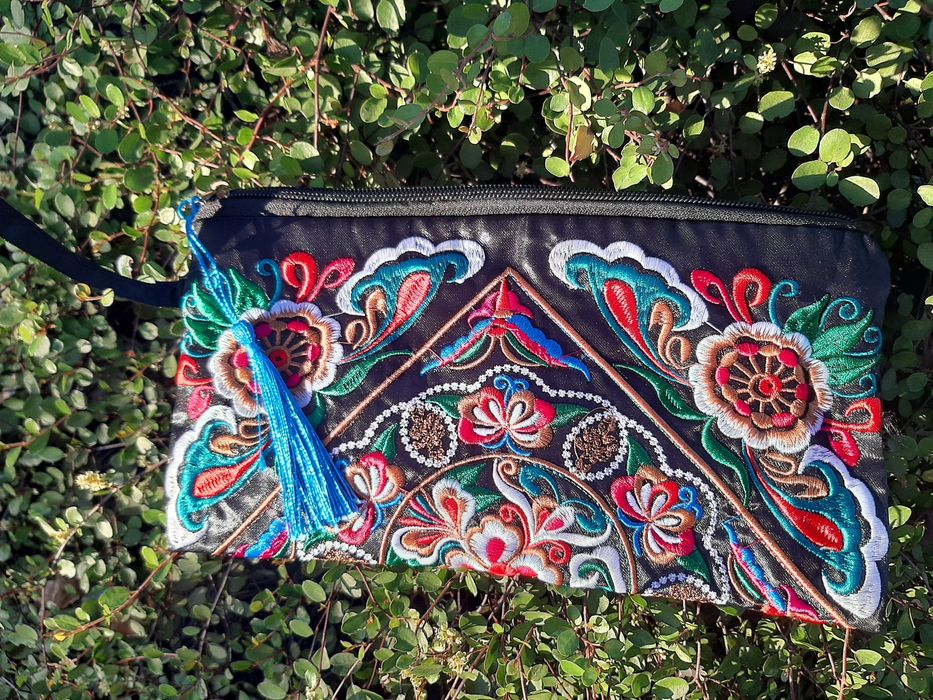 Carteira/ Mala/ Clutch Estilo Étnico - Nova