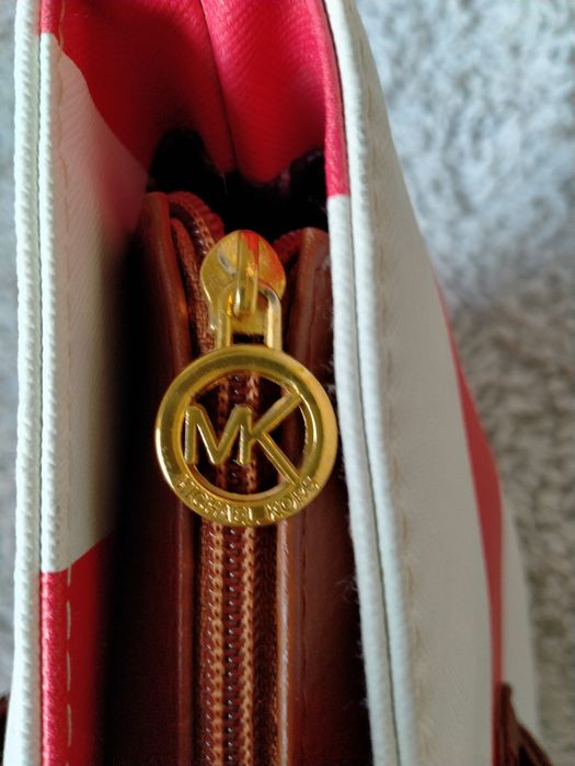 Michael Kors torebka czerwona w białe pasy .
