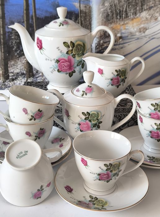 Piękny stary serwis do kawy Chiński