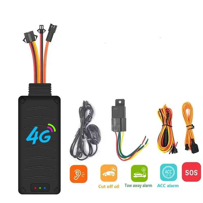 4G GPS - трекер автомобильный, реле для двигателя, микрофон гпс трекер