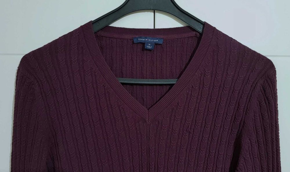 Sweter Bawełniany Ciemny Fiolet Tommy Hilfiger |R. M