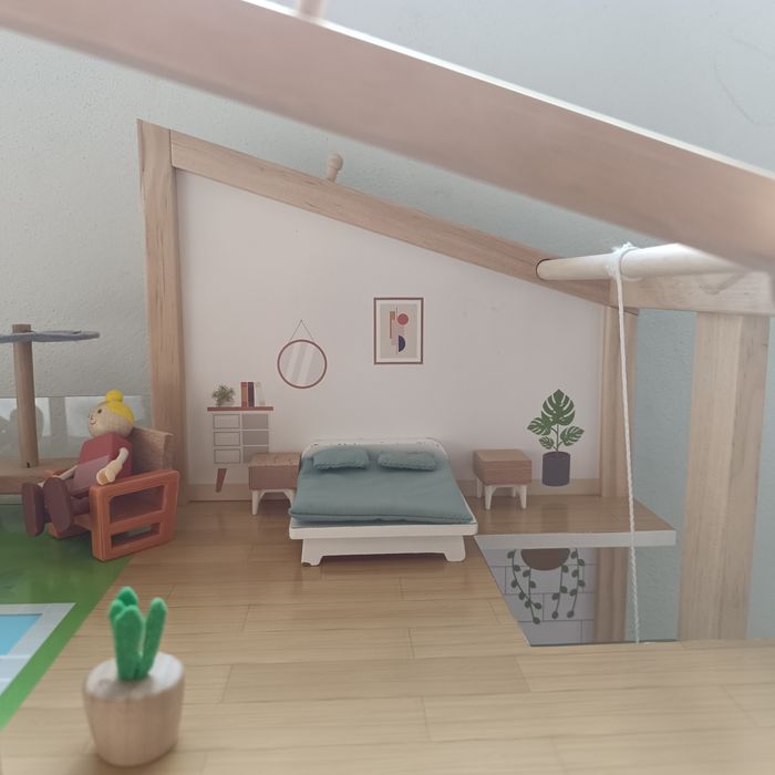 Casa de Bonecas XL em Madeira Aldi – Completa com Móveis e Figuras