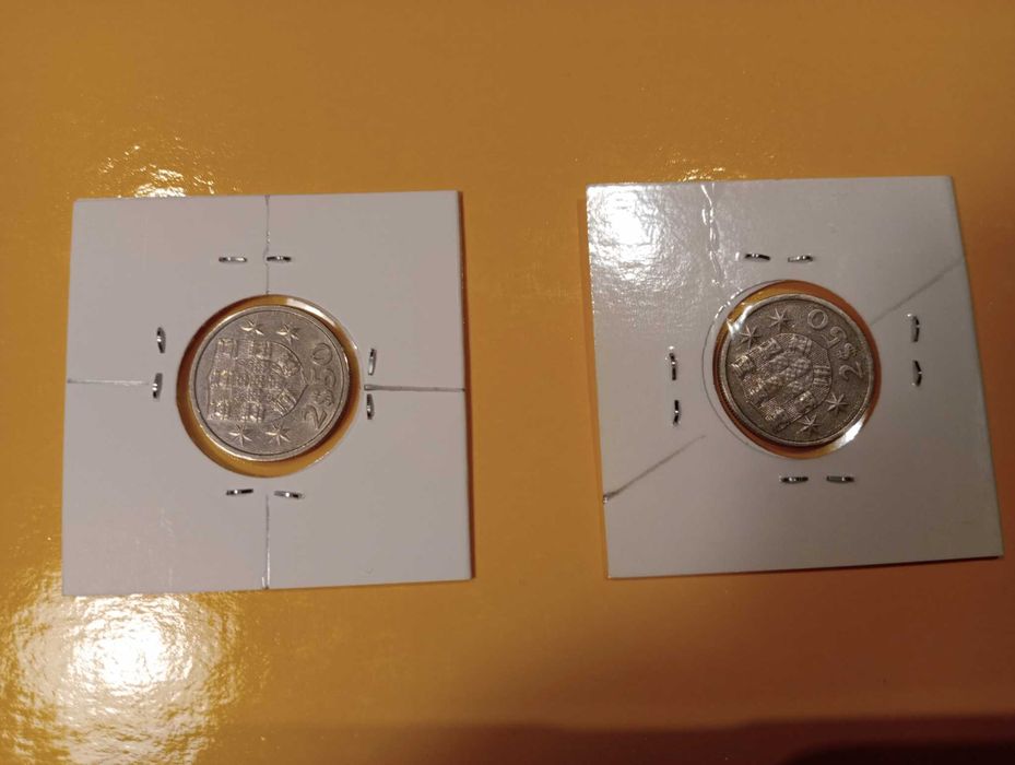 Moedas 2,50 escudos - eixo