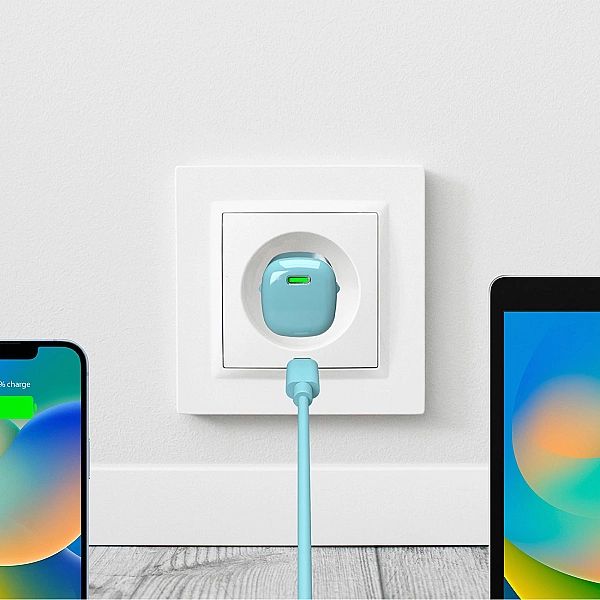 Ładowarka sieciowa Puro 20W GaN USB-C - zielona