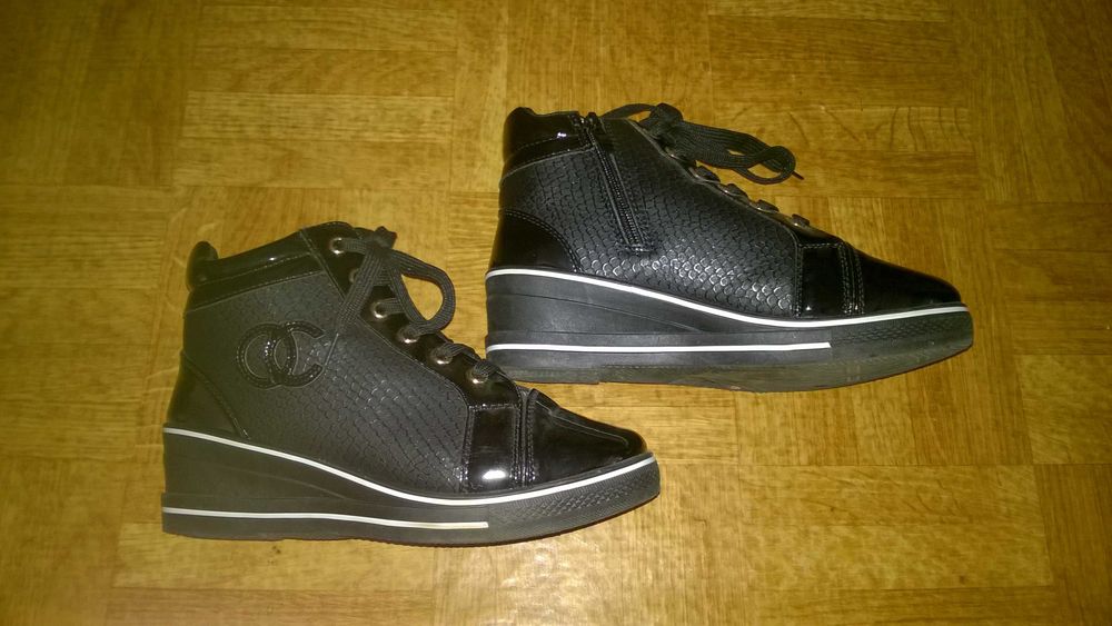 Buty damskie botki koturny Chanel rozm 38 aktualne nie wysyłam
