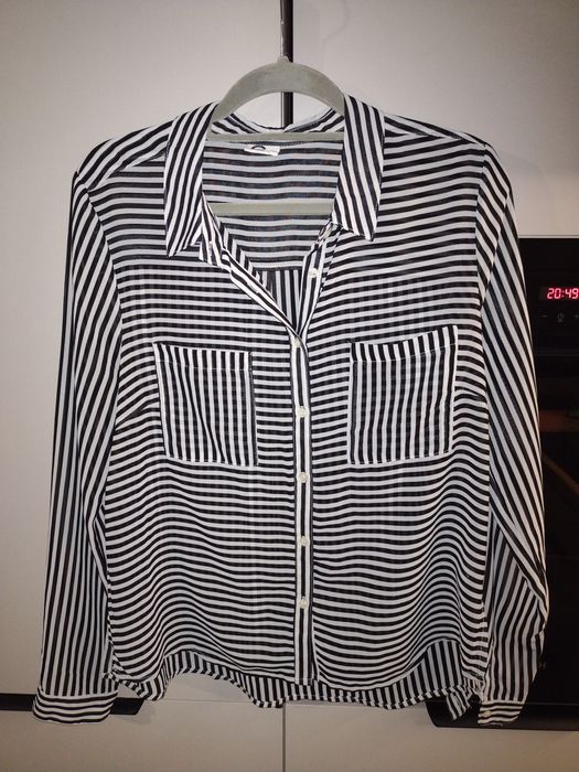 Koszula elegancka w paski biurowa mgiełka Cubus 40 L nowa