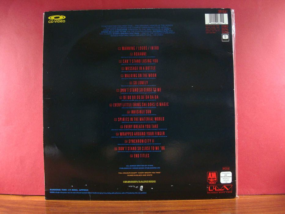 The Police - Every Breath You Take "The Videos"/ NM/ LaserDisc 12" PAL