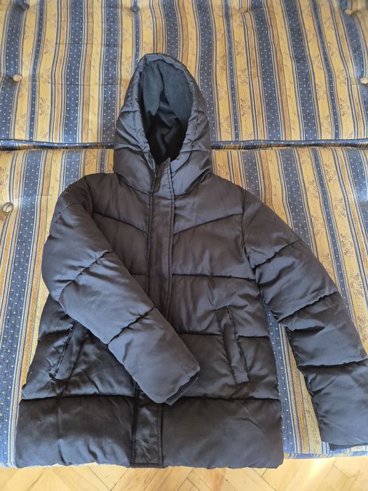 Kurtka dziewczęca z kapturem ocieplana SMYK