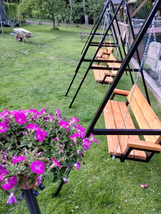 Stelaż huśtawka ocynk meble ogrodowe ławka loft