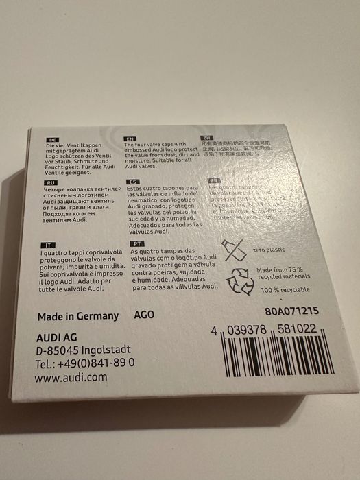 80a071215 Ауді Audi Ковпачки на ніпелі колісних дисків на вентилі Audi