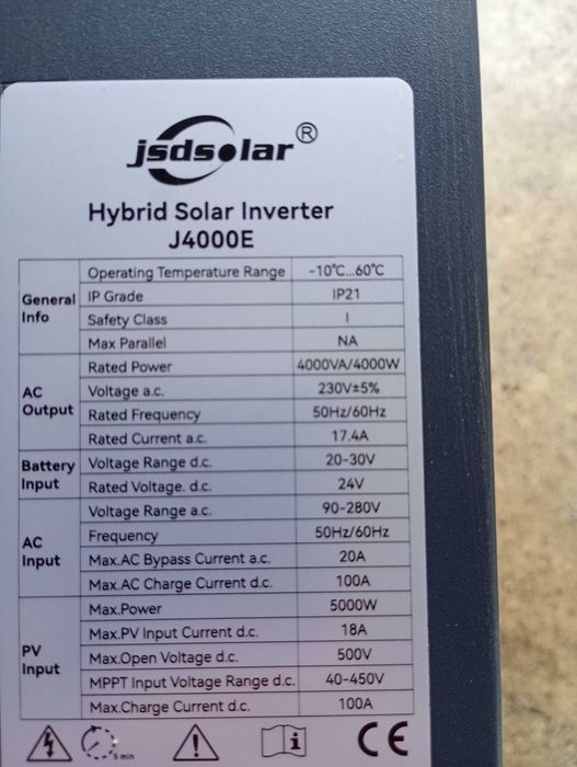 Inwerter JSDSolar falownik 24V 4000W