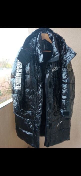 Fly Luksury NOWA Ciepła Gruba Lekka Zimowa Kurtka z Kapturem 46/18