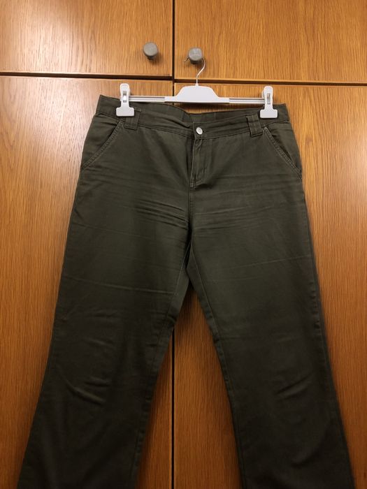 Calças verde escuro
