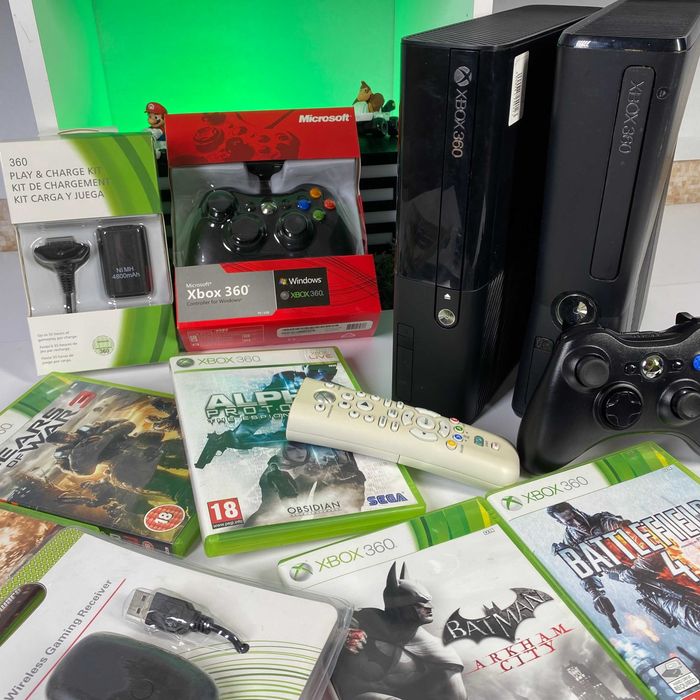 Консоль Xbox 360 S Freeboot приставка Іксбокс Б/У + Геймпад Оригінал + Kinect + 5 встановлених ігор асортимент приставок хбокс