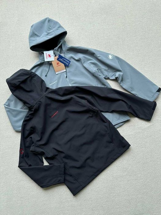 (БЕЗ ПЕРЕДОПЛАТИ)Mammut Black Grey куртка вітровка мамут чорна сіра