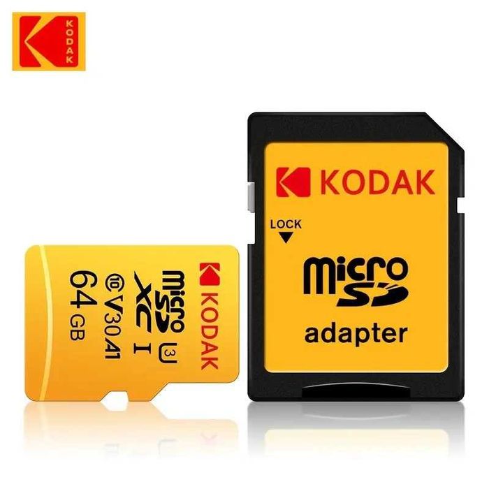 Karta pamięci 64GB Kodak microSDXC UHS-I U3 V30 A1 + adapter