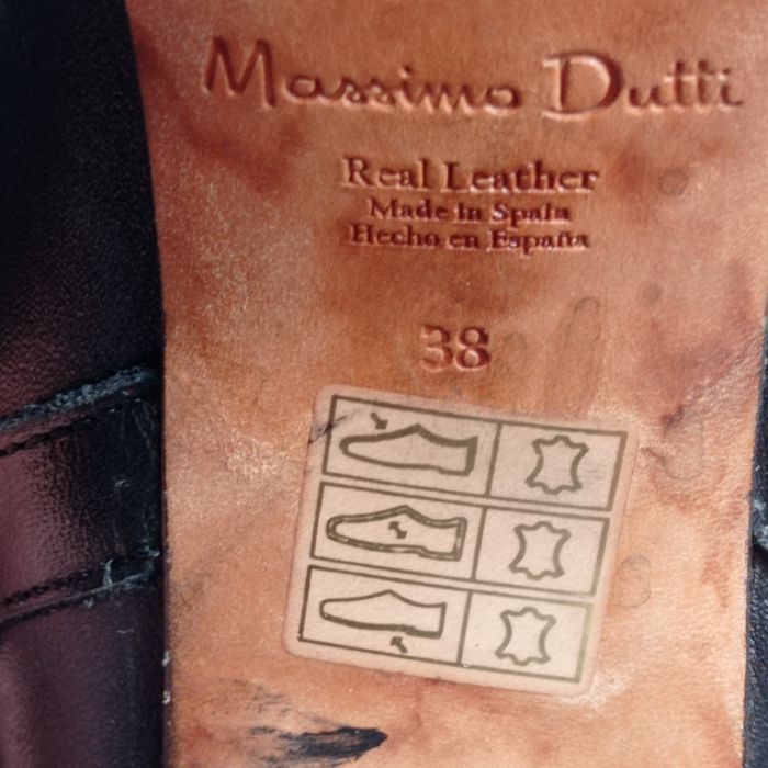 MASSIMO DUTTI kozaki Hiszpania skóra naturalna r. 38