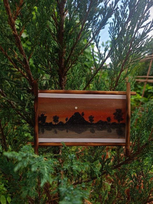 Картина сілуєти природи