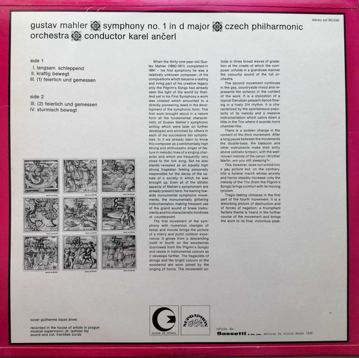 2 LPs - Claude Debussy e Gustav Mahler (Ed. Sassetti)