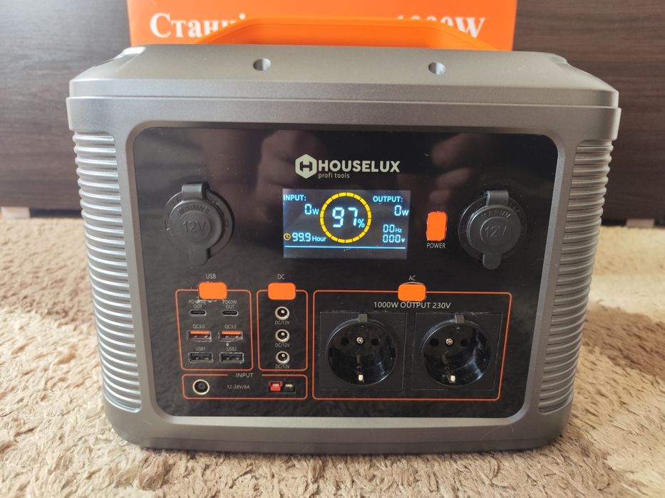 Зарядная станция Houselux 1008Wh / 1000W (LiFePO4, ИБП)—Хватит на все