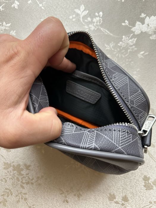 Сумка Lacoste GREY Monogram | Crossbody | мессенджер | лакоста лакосте