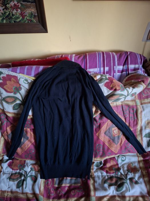 Czarny Sweter z Golfem EDC by Esprit, rozmiar XS