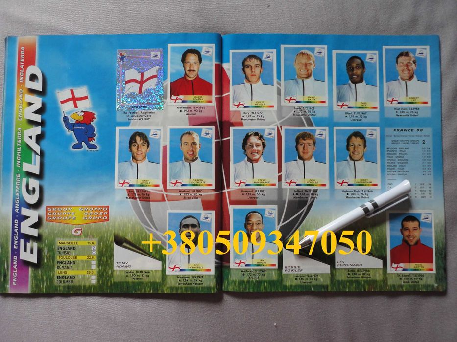 Panini Полный альбом наклеек France 98 (Чемпионат мира FIFA 1998)