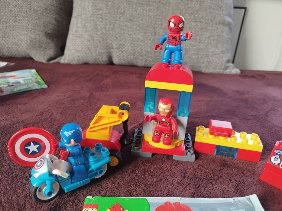 3 zestawy LEGO Duplo policja x 2 i super bohaterowie
