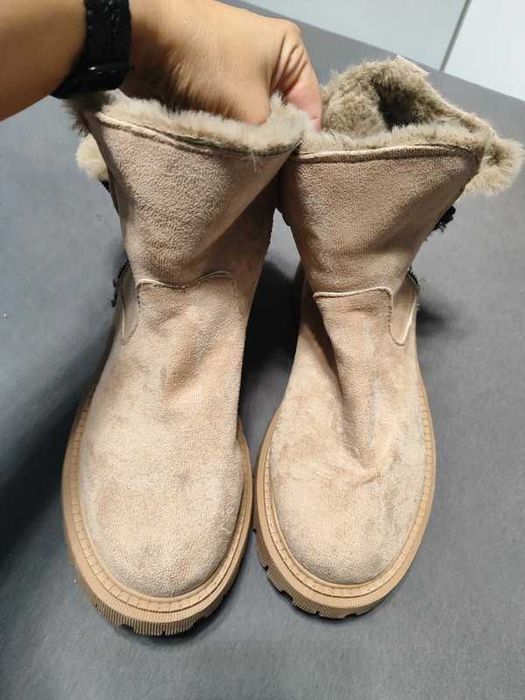 Fashion classic botki workery lekkie wygodne ciepłe