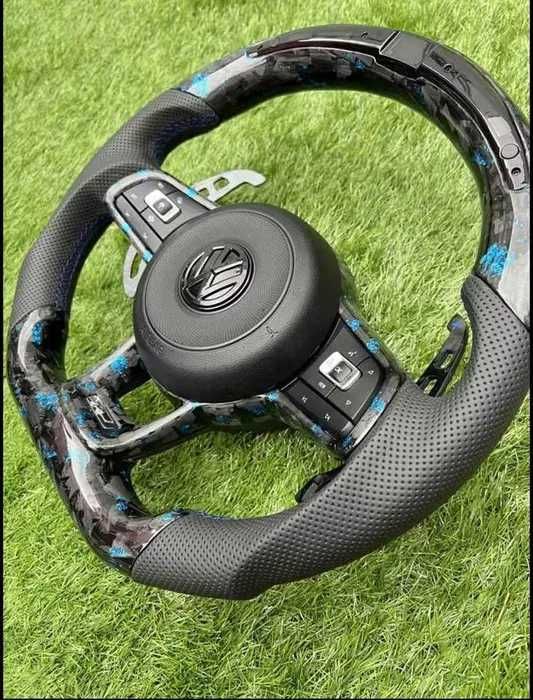 Volante VW Carbono com LED Display | Golf GTI / R (MK5 MK6 MK7 MK8)