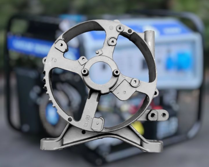 Крышка генератора 5-8 кВт 188F под подшипник 6204.