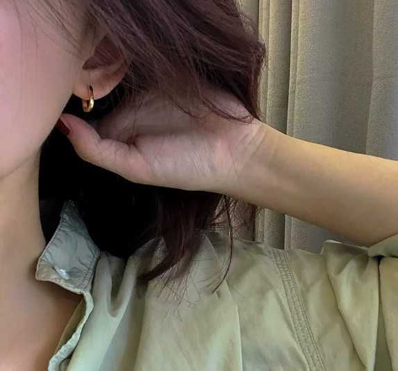 Срібні сережки S925 "Geometric Luxe" в позолоті 14К