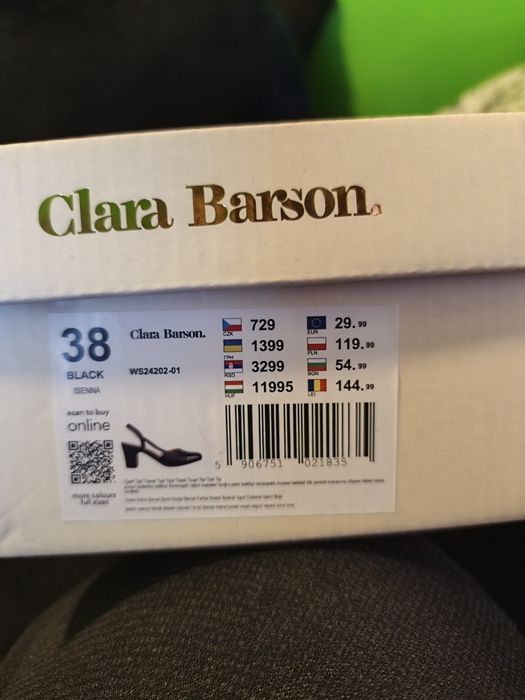 Buty czółenka - Clara Barson - 38 czarne