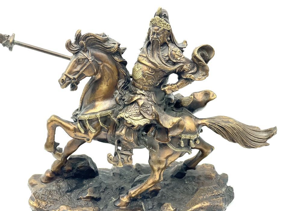 Estátua bronze Guan Yu em bronze chinês
